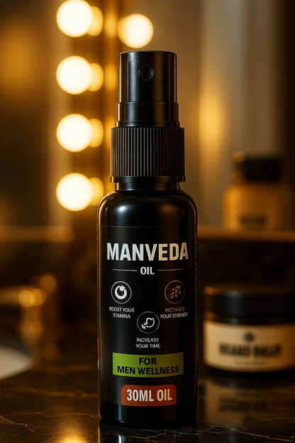 Manveda Men Wellness Combo Pack (Oil + Capsules)